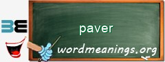 WordMeaning blackboard for paver
